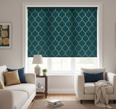 Modern blind in golden moroccan design - TenStickers