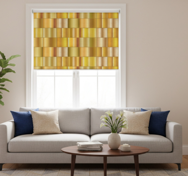 Modern blind in golden yellow blocks - TenStickers