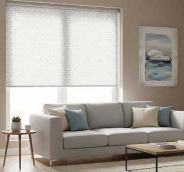 Modern blind in gray and white geometric design - TenStickers