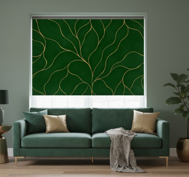 Modern blind in green and gold marble texture - TenStickers