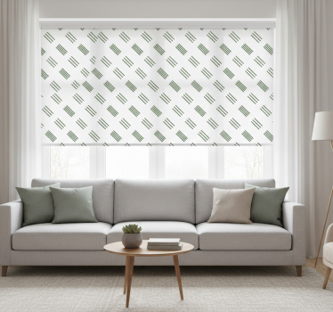 Modern blind in green and white design - TenStickers