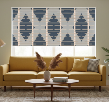 Modern blind in grey abstract mid-century style - TenStickers