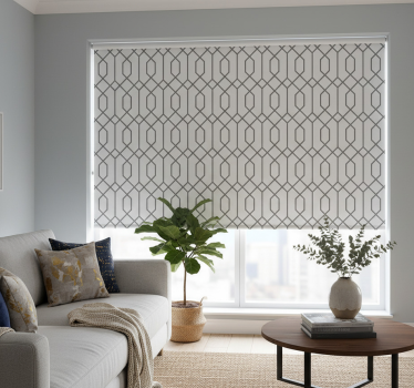 Modern blind in grey geometric design - TenStickers