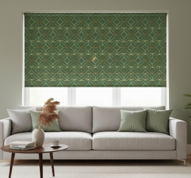 Modern blind in metallic green with gold outlines - TenStickers