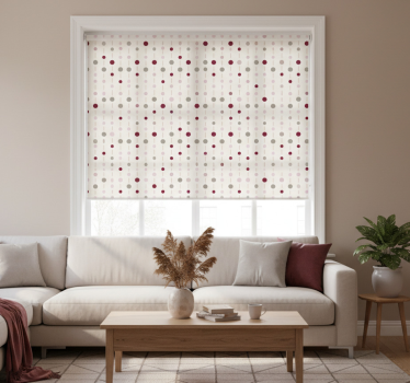 Modern blind in pastel dots pattern with lines - TenStickers