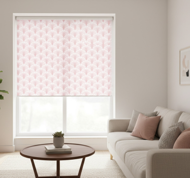 Modern blind in pink fan patterns - TenStickers