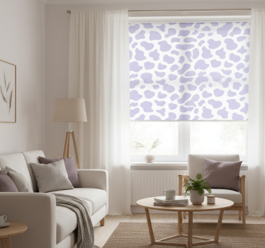 Modern blind in purple cow print - TenStickers