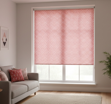 Modern blind in red parallelograms and hexagons - TenStickers