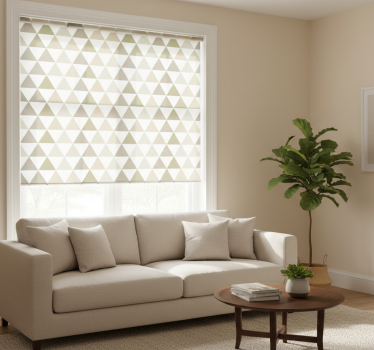 Modern blind in triangles of varying beige shades - TenStickers
