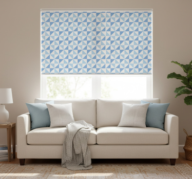 Modern blind light blue triangle pattern - TenStickers