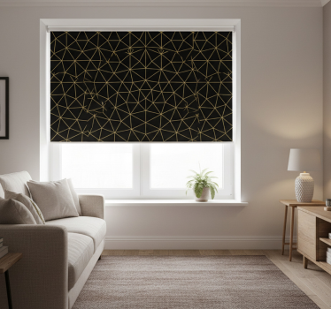 Modern blind midnight gold geometric design - TenStickers