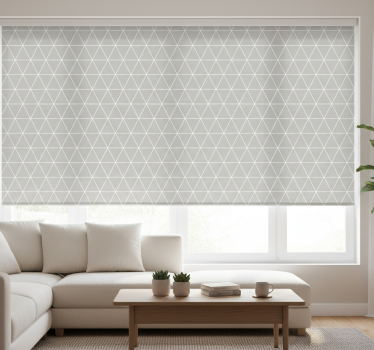 Modern blind minimalist light grey geo pattern - TenStickers