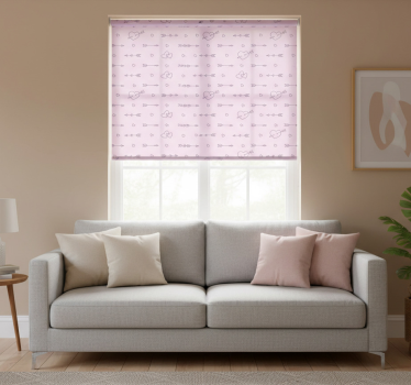 Modern blind pattern-decor heart silhouettes - TenStickers
