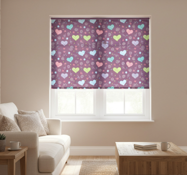 Modern blind pattern-decor hearts and lines - TenStickers