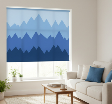 Modern blind range quilt in white and blue - TenStickers