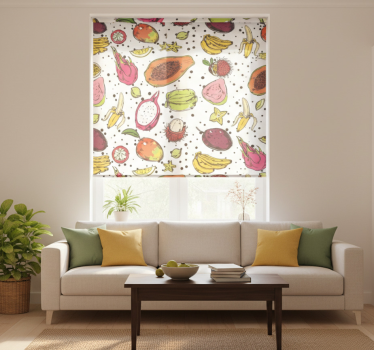 Modern blind sketch of colorful exotic fruits - TenStickers