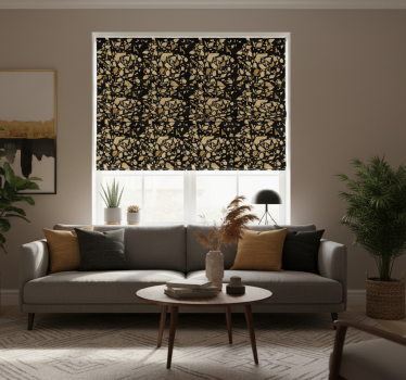 Modern blind terrazzo style black gold - TenStickers
