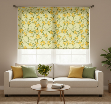 Modern blind tropical summer lemons pattern - TenStickers