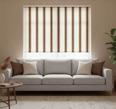 Modern blind vertical lines in brown - TenStickers