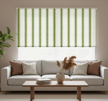 Modern blind vertical lines in moss green - TenStickers