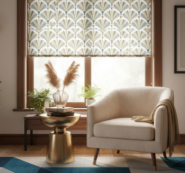 Modern blind vintage gatsby fan mural - TenStickers