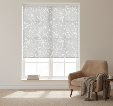 Modern blind white branch - TenStickers