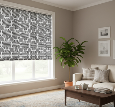 Modern blind with asian geometric design - TenStickers