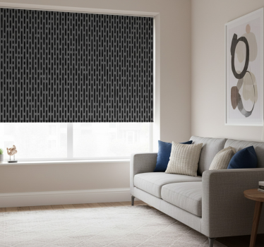 Modern blind with black metal grid design - TenStickers