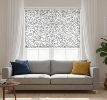 Modern blind with breeze inspired doodles - TenStickers
