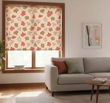 Modern blind with colorful ginkgo leaves design - TenStickers