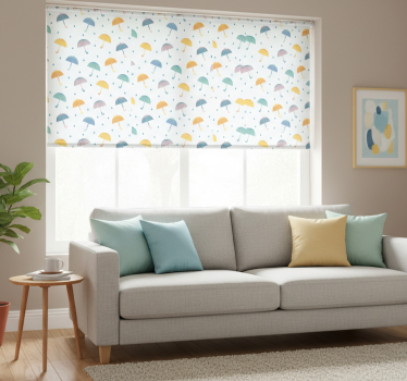 Modern blind with colorful umbrellas cartoon design - TenStickers