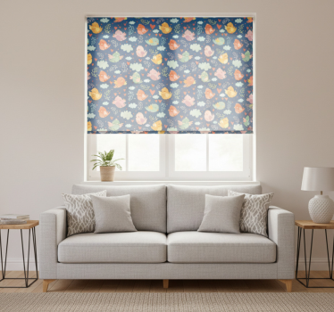 Modern blind with cute flying birds design - TenStickers