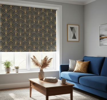 Modern blind with elegant gold patterns - TenStickers