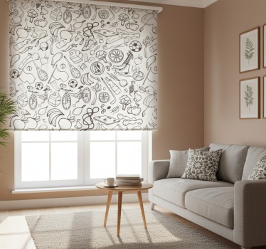 Modern blind with fitness and sport symbol designs - TenStickers