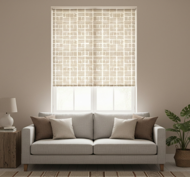 Modern blind with geometric line patterns - TenStickers