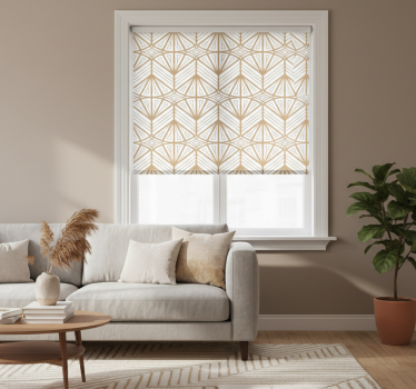 Modern blind with golden geometric design - TenStickers