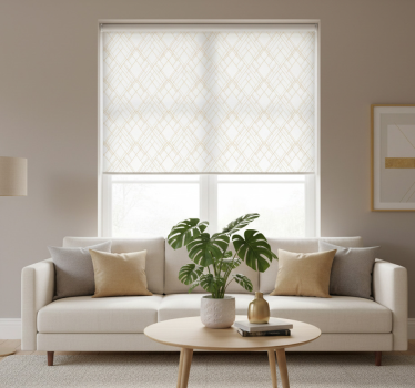 Modern blind with golden irregular lines on white - TenStickers