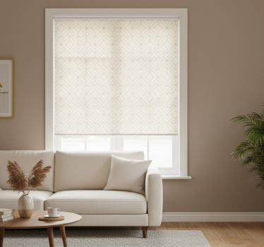 Modern blind with golden rustic lines pattern - TenStickers