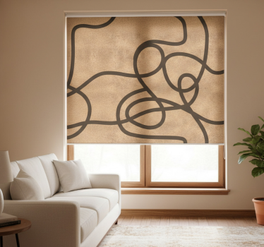 Modern blind with irregular brown lines - TenStickers