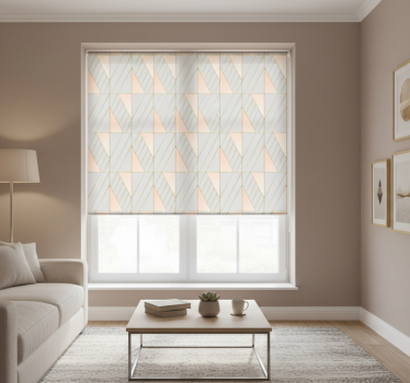 Modern blind with layered geometric patterns - TenStickers