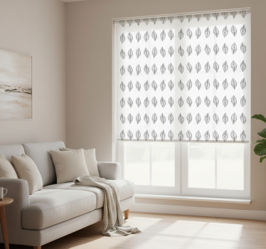 Modern blind with leaf-shaped minimalistic stripes - TenStickers