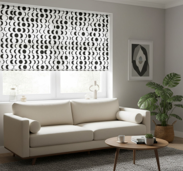 Modern blind with minimalistic moon pattern - TenStickers