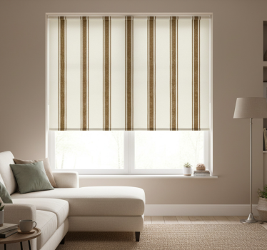 Modern blind with mocha vertical lines - TenStickers