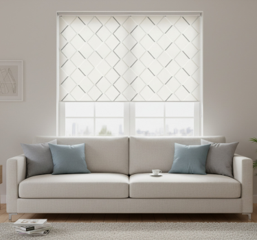 Modern blind with nordic diamonds pattern - TenStickers