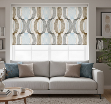Modern blind with oval lines design - TenStickers