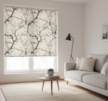 Modern blind with slender black branches - TenStickers