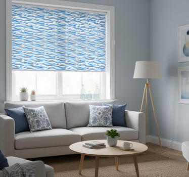 Modern blind with small waves pattern - TenStickers