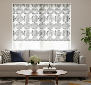 Modern blind with striped circle design - TenStickers