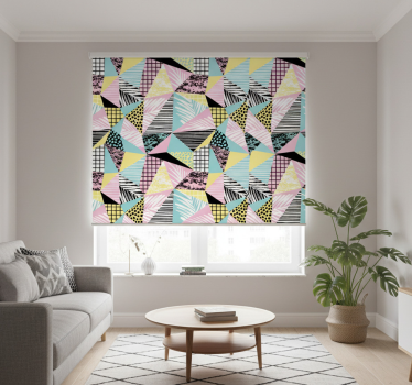 Modern blind with tropical palm and geometric design - TenStickers