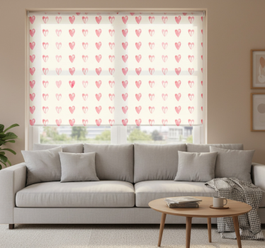 Modern blind with wasted hearts pattern decor - TenStickers